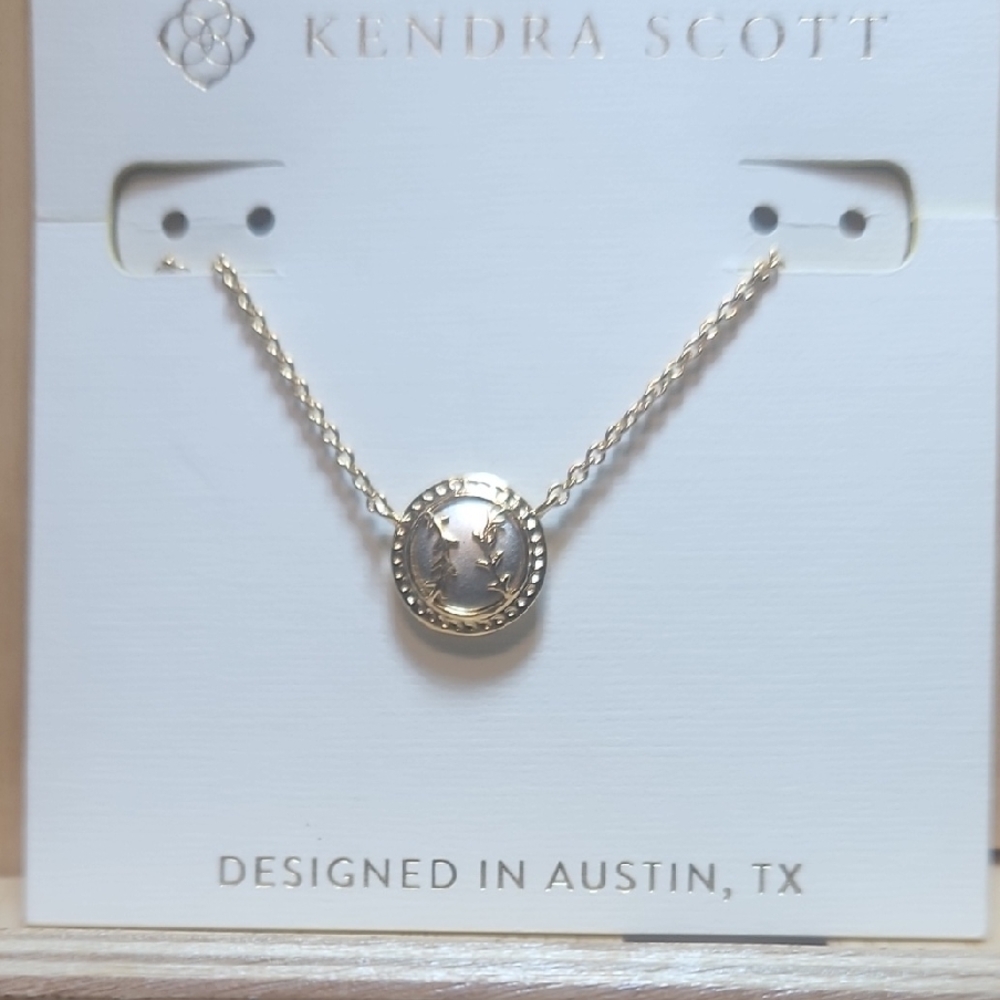 Kendra Scott Baseball Enamel Pendant Necklace